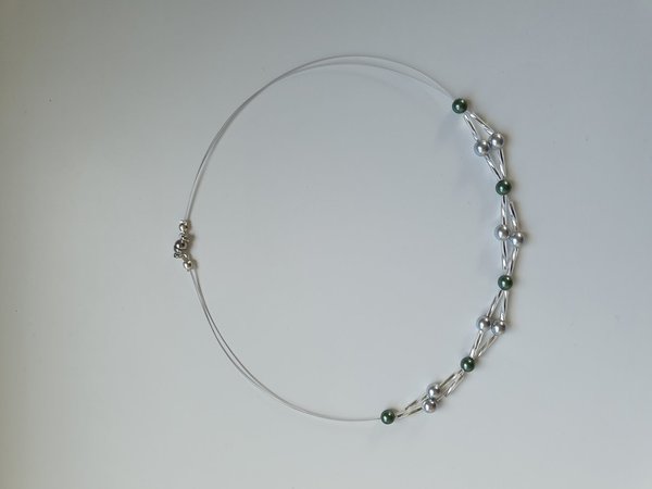 Halskette grün/silber